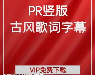 PR竖版古风歌词字幕
