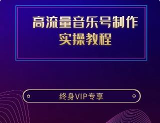 抖音高流量音乐号制作实操教程