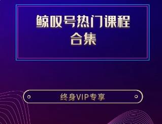 鲸叹号热门课程闲鱼，TIKTOK，视频号课程