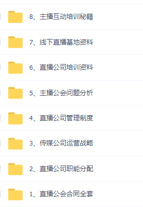 直播公司全套 运营资料(图1)